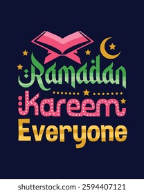 Ramadan kareem everyone t shirt template