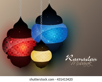 Ramadan Kareem festival Lamps vector illustration for Banner,  greetings cards and backgrounds.