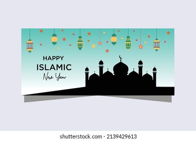 Ramadan kareem flat banners, banner can be used on all Islamic holidays