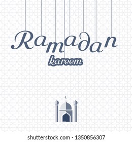 Ramadan Kareem flat design background card