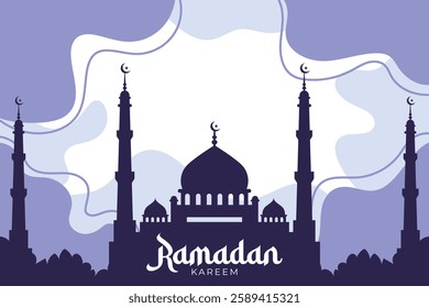 Ramadan Kareem flat design background