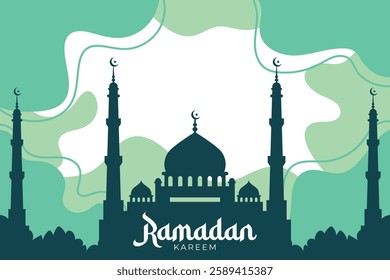 Ramadan Kareem flat design background