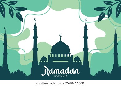 Ramadan Kareem flat design background