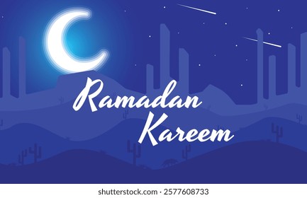 Ramadan Kareem flat design. Greeting cards, backgrounds .Vector illustration