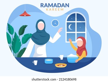 Ramadan Kareem Flach-Design-Illustration