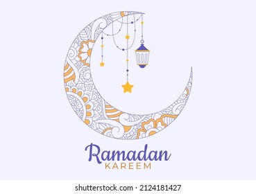 Ilustración de diseño plano Ramadan Kareem