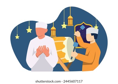 Ramadan Kareem Flat Design Illustration