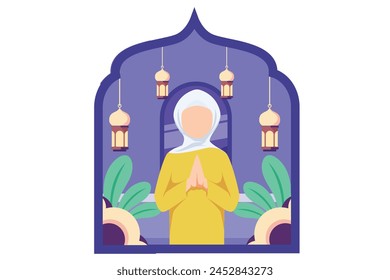 Ramadan Kareem flache Design-Illustration