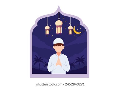 Ramadan Kareem flache Design-Illustration