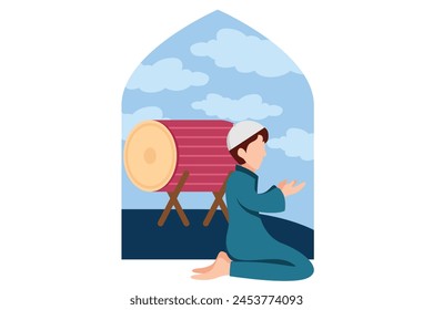Ramadan Kareem Ilustración de diseño plano