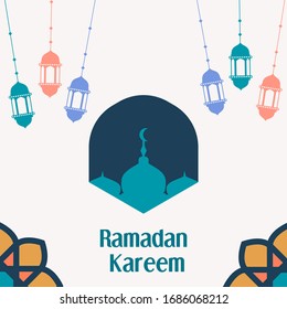 Ramadan kareem flat design, islamic background