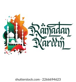Ramadan Kareem, Flachdesign-Vektorgrafik EPS10, für Grußsitzungen, Banner-Logo und andere Medien