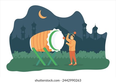Ramadan Kareem flaches Illustrationsdesign