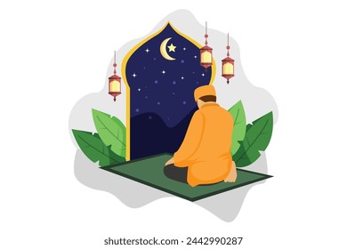 Ramadan Kareem Flat Illustration Design