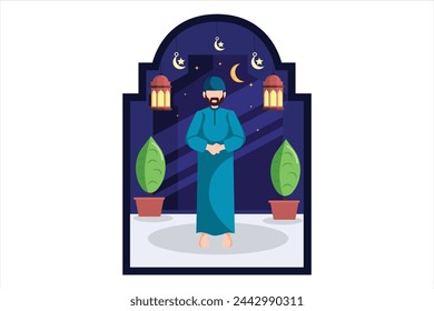 Ramadan Kareem Flat Illustration Design