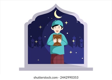 Ramadan Kareem Flat Illustration Design