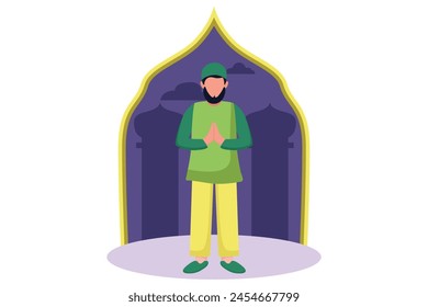 Ramadan Kareem Flat Illustration Design