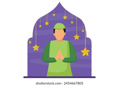 Ramadan Kareem Flat Illustration Design