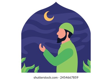Ramadan Kareem Flat Illustration Design