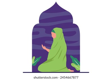 Ramadan Kareem Flat Illustration Design