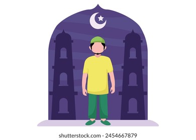 Ramadan Kareem Flat Illustration Design