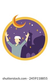 Ramadan Kareem Flat Illustration Design