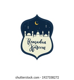 Ramadan Kareem Flachbild mit Moschee