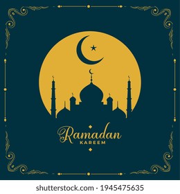 ramadan kareem flat style greeting design