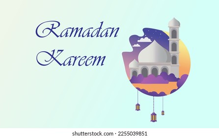 Ramadan Kareem flat vector image