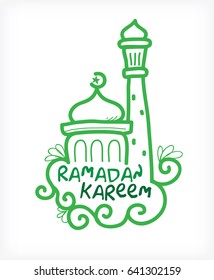 ramadan kareem floral vector