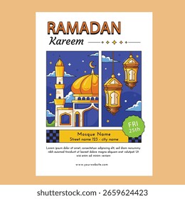 Ramadan Kareem Flyer Plakat Schablone Design