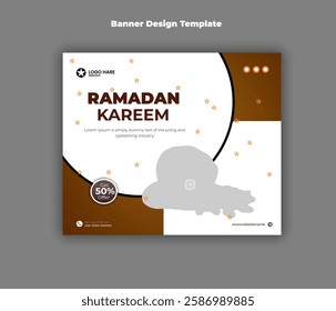 Ramadan kareem food banner cdesign template