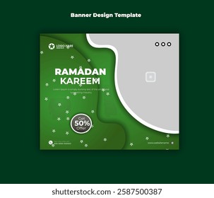 Ramadan kareem food banner design template