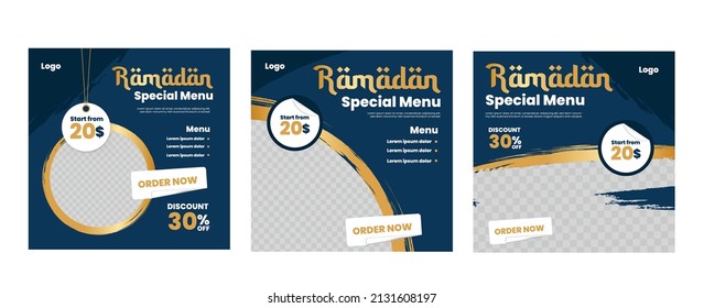 Ramadan Kareem Food Menu Social Media Post