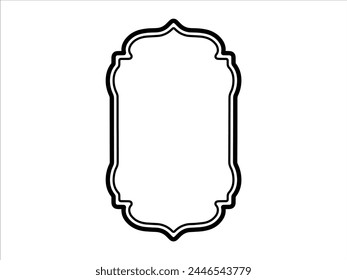 Ramadan Kareem Frame Line Art