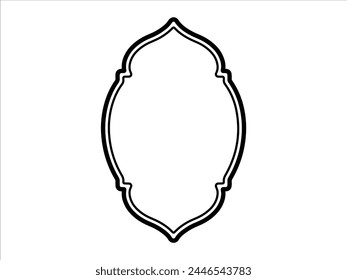 Ramadan Kareem Frame Line Art