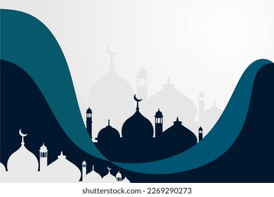 ramadan kareem free space with mosque illustration mosque simple template ramadan simple