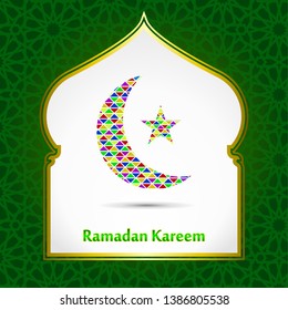 ramadan kareem full color moon and star