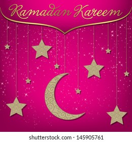 "Ramadan Kareem" (Generous Ramadan) card in vector format.