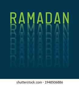 Ramadan Kareem (Generous Ramadan) or Eid Mubarak gradient text greetings for Islam religious. Wallpaper design template.