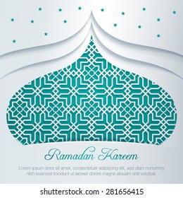 Ramadan Kareem geometric pattern Dome