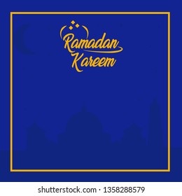 ramadan kareem gereeting card banner template