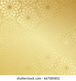 Ramadan Kareem gold gradient greeting card, banner, seamless pattern. Vector arabic ornate geometric shining background in islamic style