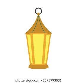 Ramadan Kareem gold lantern vector illustration 