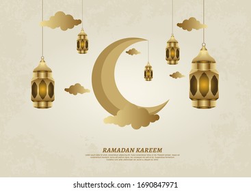 Ramadan Modern Background Gold Concept Eid Stock Vector (Royalty Free ...