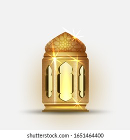 Ramadan Kareem with golden luxurious crescen,template islamic ornate greeting card vector.