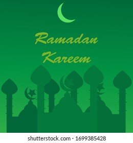 Ramadan kareem green background vektor design