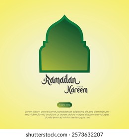 Ramadan Kareem Greeting 2025. Creative banner, poster, social media post, background, template, postcard vector