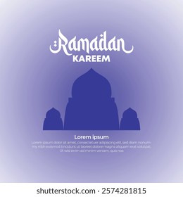 Ramadan Kareem Greeting 2025. Creative banner, poster, social media post, background, template, postcard vector
