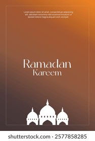 Ramadan Kareem Greeting 2025. Creative banner, poster, social media post, background, template, postcard vector